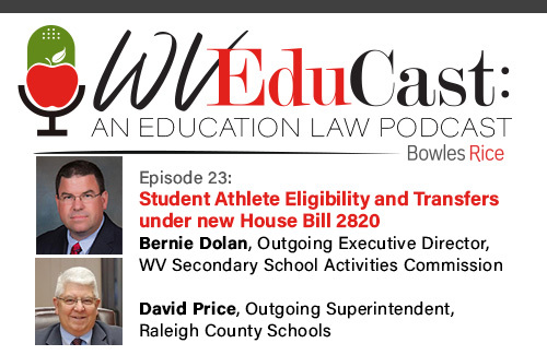 WVEduCast Episode 23:  Student Athlete Eligibility and Transfers under new House Bill 2820